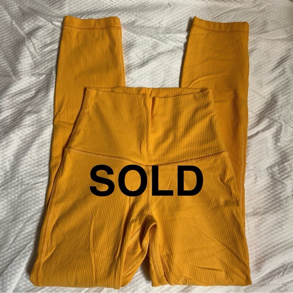 Lululemon Align Ribbed High-Waist Leggings - Mango 25”